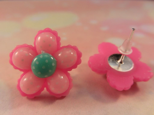 Candy Blume Ohrstecker Blüte rosa pink